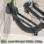 CyclingDeal Swivel Bike Wall Mount Rack - Vertical Adjustable Foldable Bicycle Parking Rack with Wheel Holder - for 20"-29" MTB 700C Road Bikes Home Garage Storage