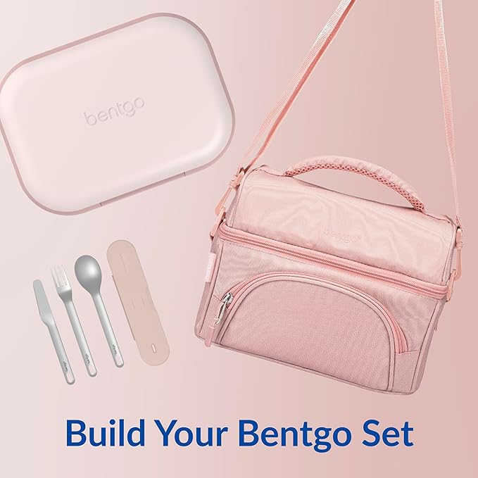 Bentgo Chill Max Leak-Proof XL Lunch Box - Included Ice Pack Keeps Food Cold; 5-Cup Capacity for Ages 8+, 3 or 4 Compartment Bento Box, BPA-Free, Dishwasher Safe (Pink Cloud & Blush)