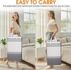 3 Pack Large Laundry Baskets, Laundry Hampers, Freestanding Waterproof Collapsible Clothes Bag with Extended & Reinforced Handles - Clothes Basket for Dorm, Bathroom, Home (88L)