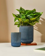 Utensil Holder, 7.3"+5.3" Ceramic Large Kitchen Utensil Holder for Countertop, Modern Spatula Holder for Counter, Kitchen Utensils Holder Utensil Crocks, Reactive Glaze Blue