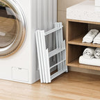 Foldable Drying Rack Clothing, 3-Tier Portable Clothes Drying Racks for Indoor & Outdoor, Anti-rust Compact Laundry Rack Collapsible, Compact Size, 15 lbs Max Load, White 28"D x 10"W x 35"H