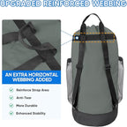 BALEINE 150L Laundry Bag Backpack, 900D Oxford Fabric Large Travel Laundry Bags with Shoulder Straps and 2 Mesh Pockets for College Dorm, Apartment, Laundromat (Dark Grey, 150L)