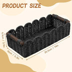Toilet Paper Storage Basket Bathroom Counter Organizer Wicker Baskets for Organizing Cute Basket for Bedroom Nursery Room Kitchen Bathroom Decor -Black