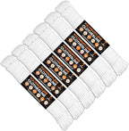 Plastic Clothesline - 100' Plastic Clothes Line - White Outdoor Weather Resistant - Synthetic Cord for Hanging and Drying Clothing & Laundry - Plastic Rope Clothes Line String for Pulley 6 Pack