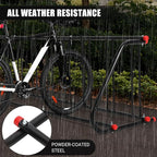 GAOMON Commercial Grid Bike Rack Stand, 10 Holders Capacity Heavy Duty Metal Floor Bike Stand Outdoor Bicycle Rack for Garage School Outdoor Parking Bike Shop, Single Sided