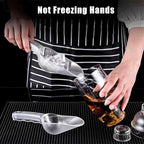 3PCS Clear Plastic Ice Scoop, 12 ounces Alec Ice Scoop, Kitchen Scoop for Ice Bucket Ice, Popcorn, Coffee Beans, Flour (12 oz.)