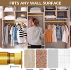 Mavivegue Closet Rod, 17 to 70 Inch Gold Adjustable Closet Rods for Hanging Clothes, Hanging Rod for Closet Wardrobes Laundry RV, Bathroom