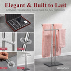 Towel Stand – Freestanding Towel Rack for Bedroom & Bathroom, Heavy-Duty Towel Drying Rack with Sturdy Base, Stylish Modern Free Standing for Spa & Home 1.6'x2.7'x0.7'