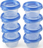 Glad GladWare Mini Round Food Storage Containers with Lids, Small BPA Free Reusable Plastic Snack Containers with Lock Tight Seal for Lunch, Portion Control, and On the Go, 4 Oz, 8 Count - 12 Pack