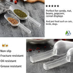 3PCS Clear Plastic Ice Scoop, 12 ounces Alec Ice Scoop, Kitchen Scoop for Ice Bucket Ice, Popcorn, Coffee Beans, Flour (12 oz.)