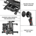 FEEDBACK SPORTS | Rakk 2.0 E-Bike Storage Rack | Freestanding Floor Electric Bike Stand | with Magnetic Cord Organizer