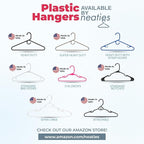 Neaties Heavy Duty Clothes Hangers 6 Pack – Made in the USA – 8lb Capacity Plastic Hangers for Adult Clothing – Durable for Pants, Coats, Jackets, or Jeans – White & Mint