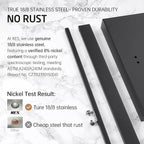 KES Free Standing Towel Rack Bathroom, Standing Towel Rack Floor with Weighted Base 2-Tier, Double Bath Towel Holder 18/8 Stainless Steel Matte Black, BTH231-BK