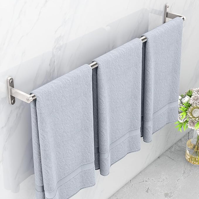 30 Inch Towel Bar for Bathroom Wall, KLJKPA Towel Racks for Bathroom Hanging Bath Towels, Single Towel Rod, Brushed Nickel