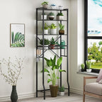 Over The Toilet Storage Shelf, 4-Tier Bathroom Organizers and Storage Rack with Adjustable Height, Freestanding Above Toilet Shelves for Bathroom & Laundry, Space Saver, Black