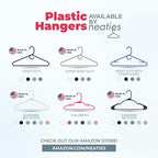 Neaties Plastic Hangers 30 Pack – Made in The USA – 6lb Capacity Standard Clothes Hangers with Notches and Reinforced Edges for Dresses, Lingerie, Shirts, Pants, and Jackets – White & Gray