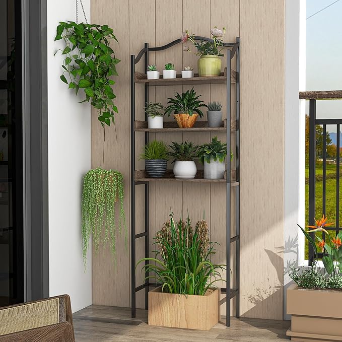 Tangkula Over The Toilet Storage Rack, 3-Tier Above Toilet Bathroom Shelf with Adjustable Bottom Bar & Anti-Toppling Devices, Metal Frame, Freestanding Bathroom Space Saver for Laundry (Black, 66" H)