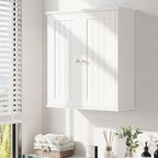 Meilocar Bathroom Wall Cabinet, Bathroom Cabinet Wall Mount, Over The Toilet Space Saver Storage Cabinets, White Medicine Cabinets with 2 Doors