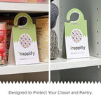 Trappify Ultimate Adhesive Moth Traps for Clothes - Monitoring Pantry Moth Traps for Home, Kitchen, Closet, Cabinet, Storage Rooms, Cupboard |Easy Setup (12 Pack)