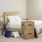 Bankers Box Classic Moving Box 10 Pack Kit, Reinforced Handles, Tape-Free Assembly, Box with Lid, 8 Small and 2 Medium Boxes (8816901)