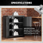 Greenvelly Metal Garage Storage Cabinet, Black 36" Locking File Cabinet with 2 Doors and Adjustable Shelves for Home Office,School