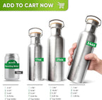 Blockhütte Vacuum Insulated Stainless Steel Water Bottle - 34 oz | Wide Mouth Insulated Metal Bottle for Cold Drinks | Perfect for Travel, School, Kids, Adults, Water Canteen, BPA-Free