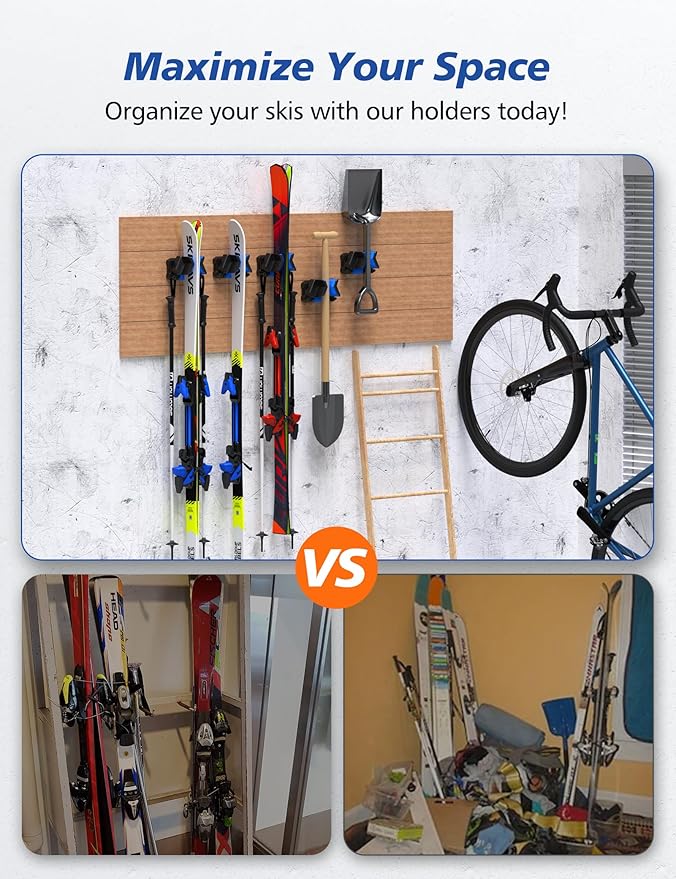 ski wall mount, ski snowboard storage rack tool