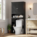 GAOMON Over The Toilet Storage Cabinet, Bathroom Shelf Organizer with Anti-Tip Device Small Freestanding Space Saver with Adjustable Shelf