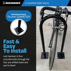 Sandbaggy In Ground Bike Rack | U Shaped, Commercial, Outdoor, 1 Loop, Steel | Black, 14.5" x 34" (5)