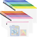 32pcs Mesh Zipper Pouch Bags, B4 Sizes, 8 Colors Zipper Pouches for Organizing, Board Game Storage, Travel, School Office organize