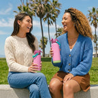 18oz Insulated Stainless Steel Water Bottle, Wide Mouth Double Wall Vacuum, Silicone Straw, Sweat & Leak Proof, BPA Free Insulated Water Flask for Travel, Keep Cold 24h Hot 12h, Berries
