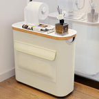 Toilet Paper Storage Basket Holder Holds 9-12 +1 Rolls Elegant Multi-Functional Bathroom Toilet Paper Holder Stand Storage Organizer Waterproof with Tray Hold Phone Wet Wipes Beige