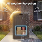 Greesum 52 Gallon Extra Large Deck Box with Lock, Heavy-Duty Resin Outdoor Storage Container, Waterproof Lockable Chest for Patio Furniture, Garden Tools, Pool Equipment, Dark Brown