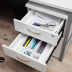 Mind Reader 8-Pc Drawer Organizer, Desk Organizer, Interlocking, Storage, Kitchen, Office, White