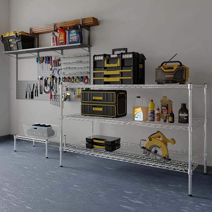 24" Deep x 54" Wide x 34" Height Wire Shelving Kit | 3-Tier | NSF Commercial Storage Rack Unit