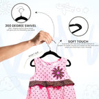 Utopia Home Kids Hangers Velvet (150 Pack) - 11 Inch Durable Baby Hangers for Closet - Perfect for Toddler & Non Slip for Everyday Use (Black)