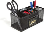TRU RED Wire Mesh Desk Organizer, 7‑Compartment Accessory Holder – Desktop Storage for Office & Home Use