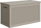 YITAHOME 260 Gallon XXL Large Deck Box, Outdoor Resin Storage Box, Lockable Storage Container for Patio Cushions, Furniture, Garden Tools, Water Resistant (Brown)