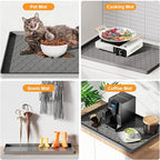 Silicone Under Sink Mat 37" x 19", kitchen Essentials and Gadgets, Shelf liner and Cabinet Protector, Home Organizers and Storage, Waterproof Bathroom Tray
