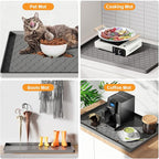Silicone Under Sink Mat 22" x 19", kitchen Essentials and Gadgets, Shelf liner and Cabinet Protector, Home Organizers and Storage, Waterproof Bathroom Tray