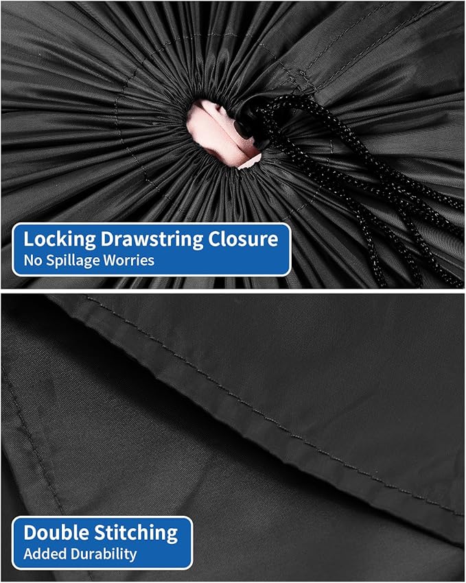 OTraki Small Laundry Bag 16x20 Inch Laundry Sack Bag with Drawstring Closure 2 Pack Laundry Wash Bag Dirty Clothes Organizer Machine Washable for Camp Drying Do Not Exceed 176℉ Black