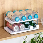 YouCopia UpSpace Water Bottle and Travel Mug Cabinet Organizer, Adjustable Storage Rack for 40 oz Stanley Tumblers, 6 Bottle Premium Edition
