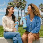 24oz Insulated Stainless Steel Water Bottle, Wide Mouth Double Wall Vacuum, Silicone Straw, Sweat & Leak Proof, BPA Free Insulated Water Flask for Travel, Keep Cold 24h Hot 12h, Cerulean