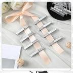 Kigeli 30 Pcs Spirit Clips Cheer Pins Cheerleader Gifts Clothes Pins for Backpacks Competition Glittered for Team Cheer Gifts Stuff Supplies Party Favors Accessories Bulk(Silver,Shiny)