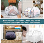 2 Pack Collapsible Laundry Baskets, 90L Large Foldable Laundry Basket, Durable Mesh Pop Up Hampers for Laundry, Dirty Clothes Laundry Hamper for Bedroom, Bathroom, Dorm, Laundry Room, Travel Black