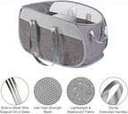 Collapsible Laundry Baskets, 2 Compartment Pop Up Mesh Hamper Foldable 75L Large Capacity Dirty Cloths Basket, Lightweight Foldable Laundry Basket for LaundryRoom, Bathroom or Travel (Grey)