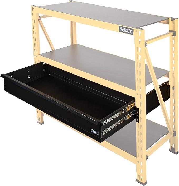 DEWALT Drawer Accessory Kit for Workshop or Garage, Compatible with 4-ft Storage Rack, Measures 6.5 x 18 x 44 Inches, Smooth Opening