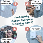 GorillaLine - Retractable Clothesline Indoor Outdoor Clothes Line | Heavy Duty Clothes Drying Laundry Line | Wall Mounted Drying Rack Clothing Line