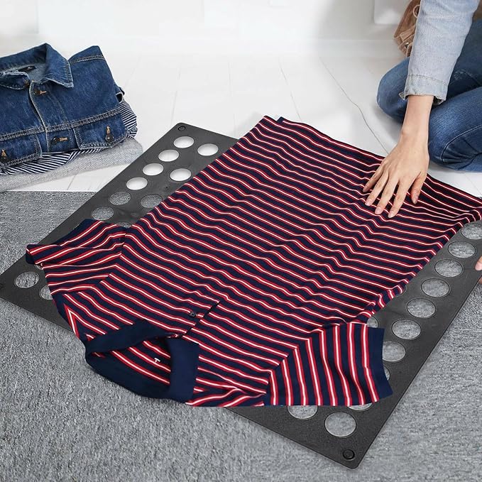2 Pack Shirt Folding Board Adult ABS T Shirt Folder Clothes Folding Board Laundry Folder Boards Fast Foldable Laundry Organizer Liner Sorter Fold Helper For Adults Children Travel Home Dorm