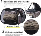 Collapsible Laundry Basket, 90L Foldable Pop-up Laundry Hamper with Handles, Mesh Dirty Clothes Hamper for Laundry, Bathroom, Kids Room, Dorm,Travel or Camping (Black, 2PCS)